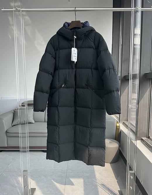 Martine Wester 女款 超轻超柔面里同料加长款连帽鹅绒服 茧型宽松加长款鹅绒服11383805 商品图5
