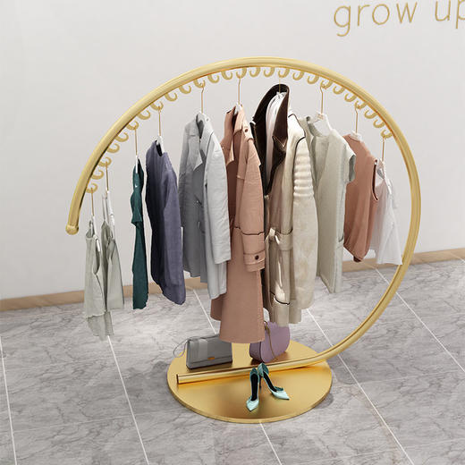 铁艺衣帽架落地挂衣服架创意挂衣架室内简约时尚服装店展示架 商品图4