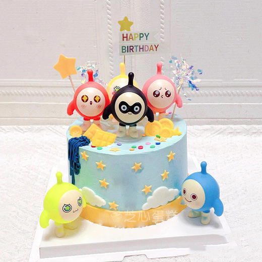 【蛋仔派对总动员】人气蛋仔派对生日蛋糕 动物奶油 商品图0