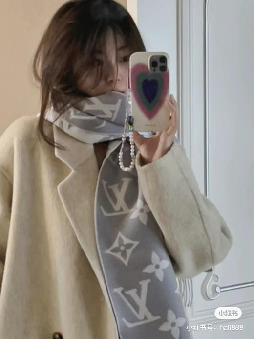 Lv羊毛围巾-灰色 商品图6