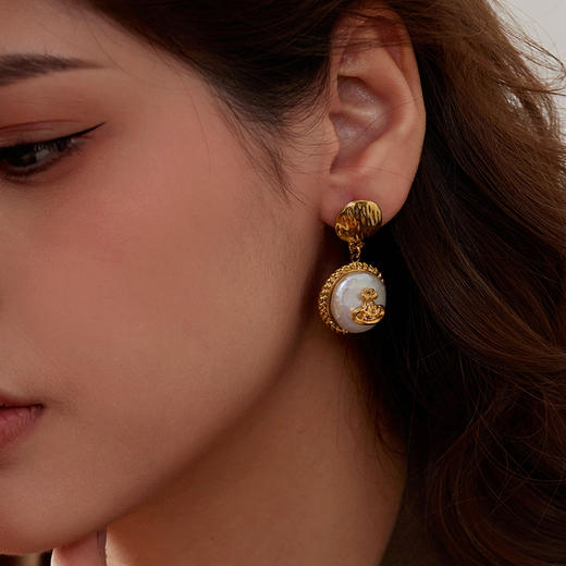 Manreya玛芮雅“土星光晕”巴洛克珍珠耳环优雅轻奢法式小众  简约 商品图10