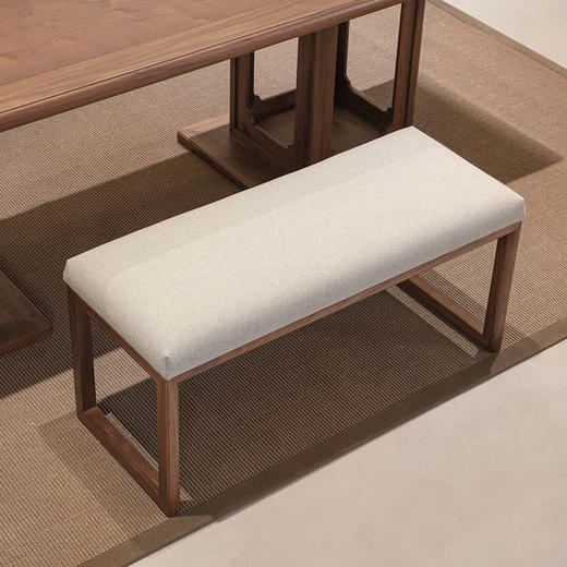 软包长凳｜北美黑胡桃木 纤巧美观 触感柔和 商品图1