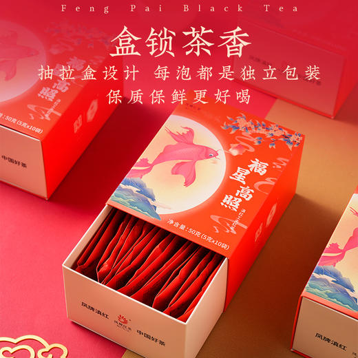 【新品上市】凤牌滇红茶礼福星高照200g伴手礼独立40包 商品图4