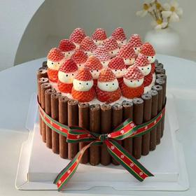 雪人草莓巧克力蛋糕-提前2小时预定