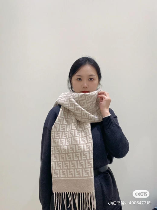 Fendi新款围巾-奶茶色 商品图0