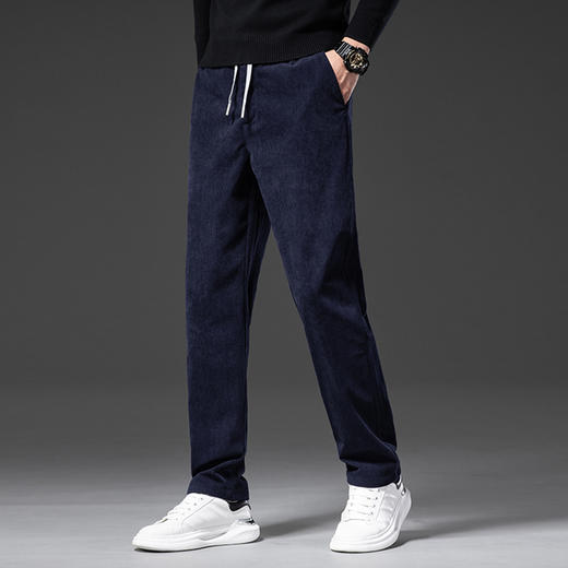 【新款DYG】大依优型大码休闲裤直筒长裤灯芯绒男舒适弹力休闲简约百搭加肥加大男装潮款 商品图3