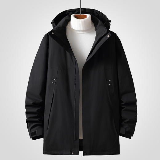 【可拆卸帽】【新款DTH】大依优型大码羽绒服短款多色休闲保暖加厚外套潮流胖子白鸭绒男装胖子上衣冬季 商品图3