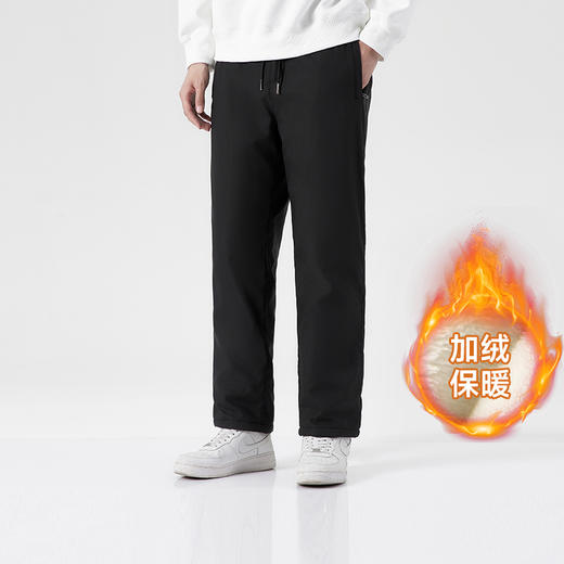 【新款DX】大依优型大码直筒加绒加厚羊羔绒休闲裤松紧腰加肥加大号肥佬宽松大号休闲长裤男装胖子卫裤男士 商品图0