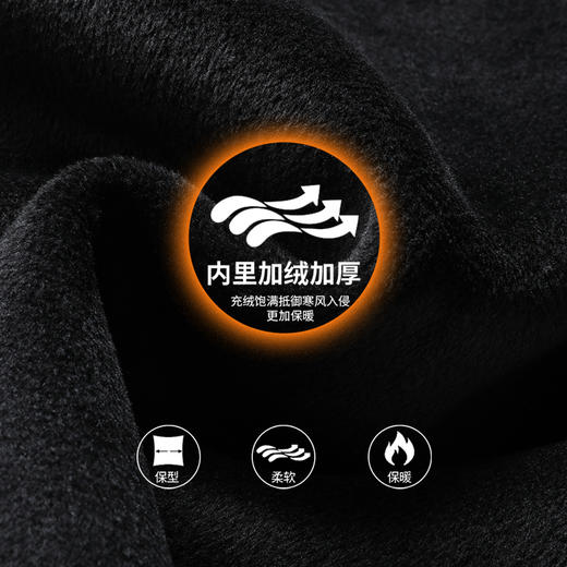 【新款DWP】大依优型大码加绒裤商务休闲裤西裤直筒裤弹力加肥加大宽松大码男士显瘦绅士 商品图2