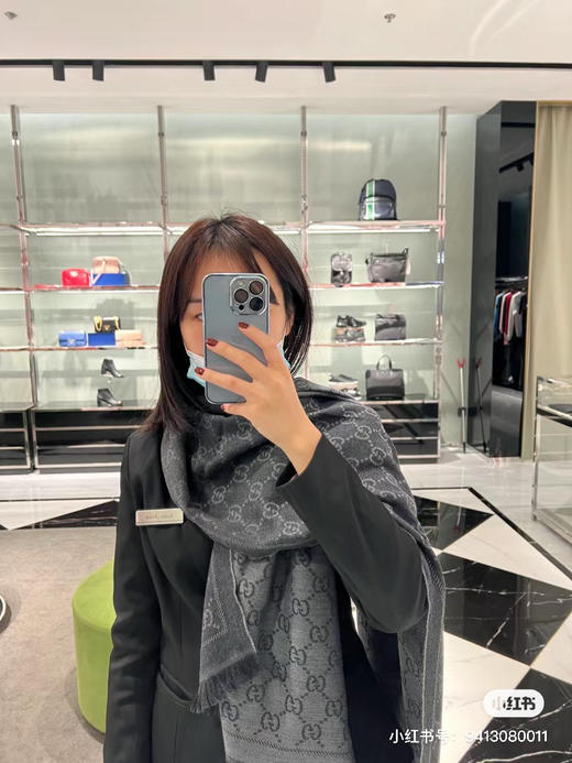 Gucci围巾-黑灰色 商品图1