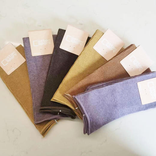 女袜6双中长筒精梳棉袜【T39】 商品图1