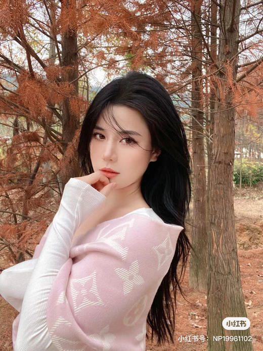 Lv羊毛围巾-樱花粉 商品图3