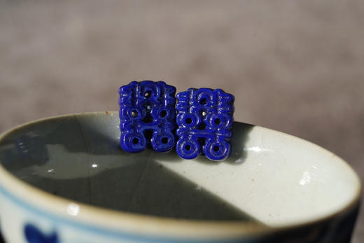 双喜临门｜国风青金耳坠 商品图8