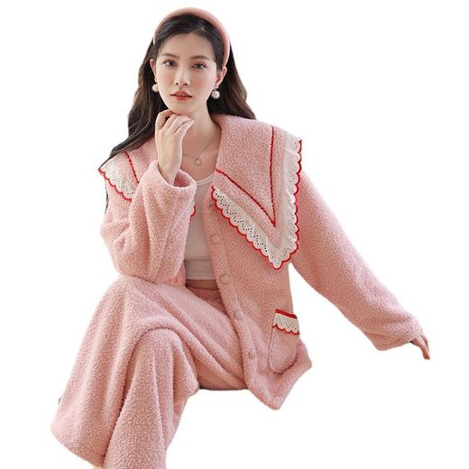 秋冬【小红书新款法兰绒睡衣】柔软保暖 加厚家居服套装女 新年 商品图4