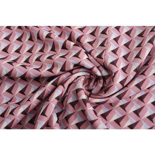 司歌秋冬连衣裙立体几何印花V领弹力长袖A881459 商品图2