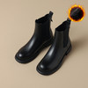 ZHR氛围感法式短靴女靴2023冬季新款简约纯色厚底显高洋气马丁靴 商品缩略图3