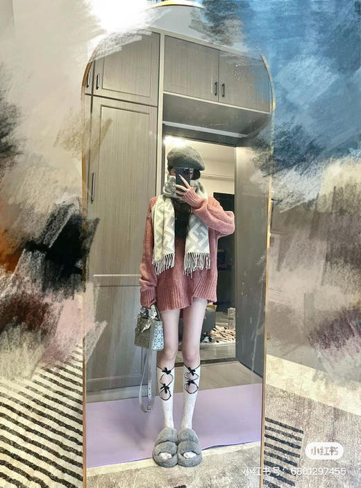 Fendi羊绒围巾-浅灰色 商品图4