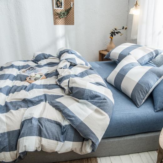 啄木鸟(PLOVER)全棉水洗棉四件套-蓝白ZMN-QMSX-02 商品图1