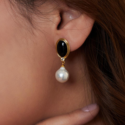 Manreya玛芮雅“罗马旧事”巴洛克珍珠耳环优雅轻奢法式小众  简约 商品图4