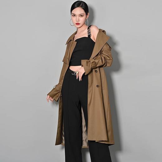 法式高级中长款风衣外套女新款小个子英伦风气质上衣 商品图2