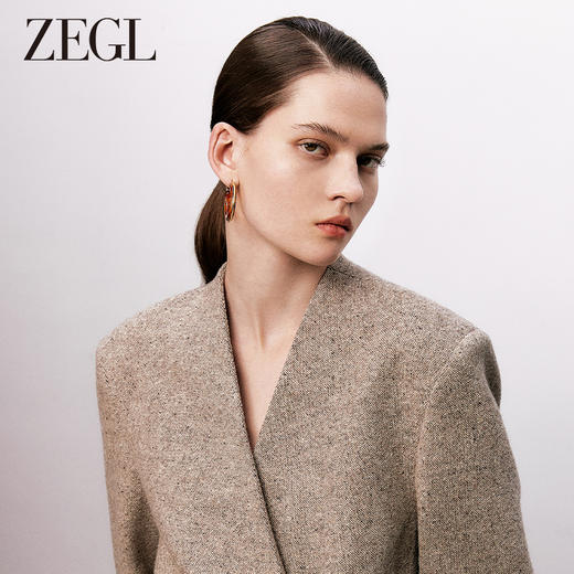 ZEGL美拉德风耳圈女高级感2023新款爆款圆圈耳环耳钉复古银针耳饰 商品图1