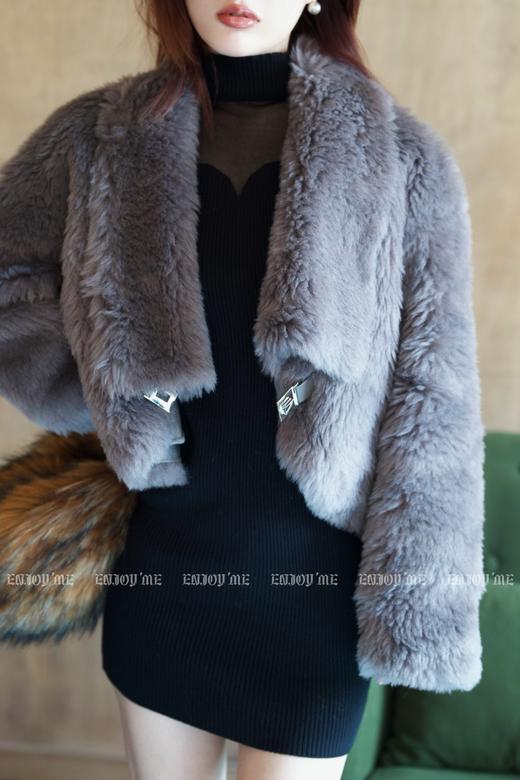冬季大翻领金属扣羊毛皮草 155343585 商品图10
