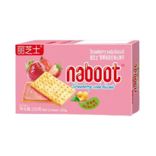丽芝士 草莓味苏打夹心饼干 200g/盒 商品图1