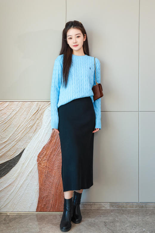 高弹显瘦羊毛直筒裙 商品图2