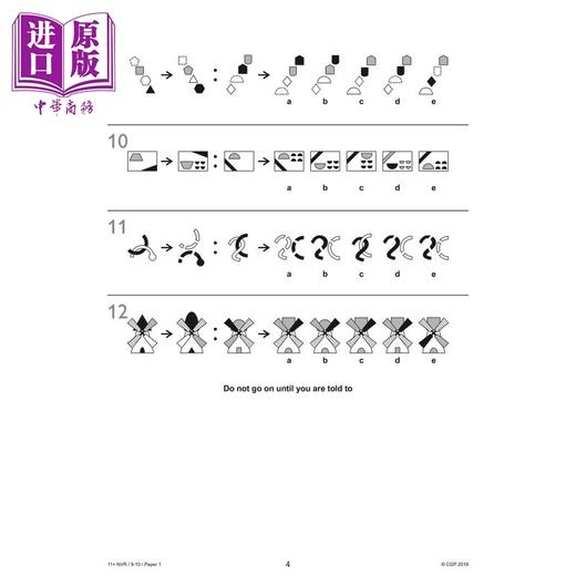 【中商原版】11+ GL Non-Verbal Reasoning Practice Papers Ages 9-10 with Parents Guide & Online Edition 商品图4