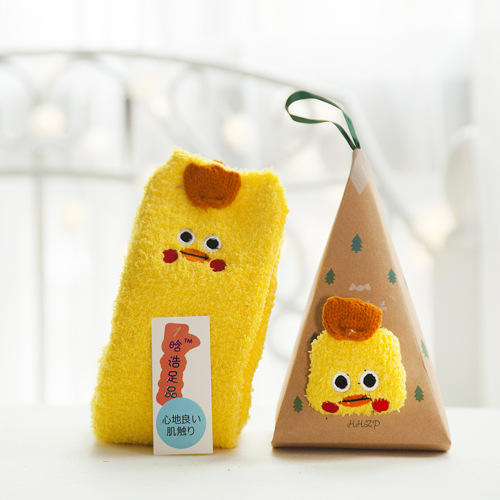 双12抢先购！【可爱卡通设计！柔软舒适】儿童成人立体卡通刺绣珊瑚绒地板袜，可爱圣诞半边绒袜子儿童盒装袜，多种颜色选择，个性十足，时尚美丽一触即发lm 商品图6