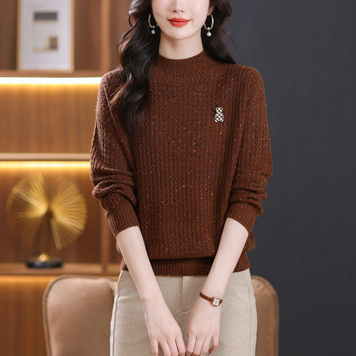 半高领内搭打底衫漂亮减龄毛衣，新款韩版时尚洋气内搭针织衫KQL-10-3726 商品图2