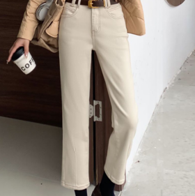 S1臣禾 薄绒锥形牛仔裤9234060294