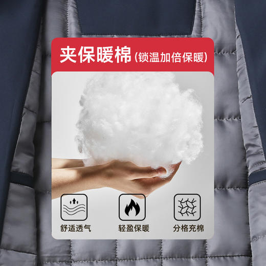 【新款DLC】大依优型大码男装加绒翻领夹克商务棉衣棉服外套男休闲加肥加大夹克上衣胖子显瘦 商品图2