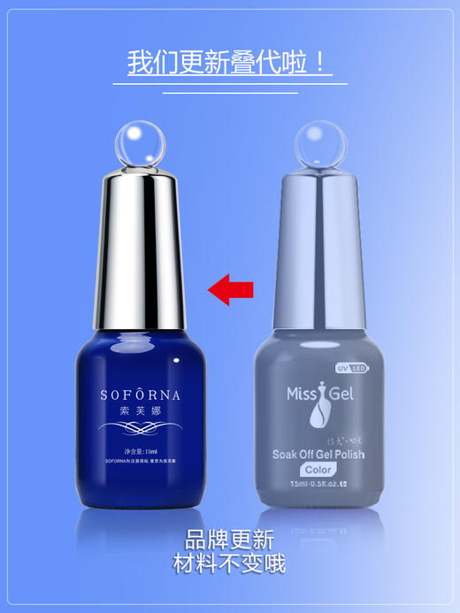 索芙娜 钢化免洗封层（1瓶，5瓶，10瓶） 即日起发货为蓝色包装，产品不变 商品图1