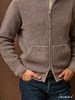 Dalmo 灰色羊绒拉链夹克 商品缩略图1