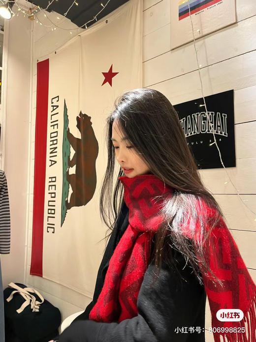 Fendi羊绒围巾-红色 商品图1