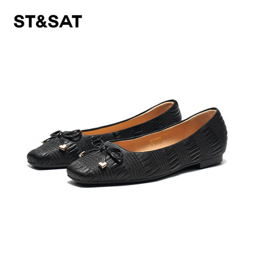 星期六温柔风蝴蝶结平底鞋SS4111112A 商品图11