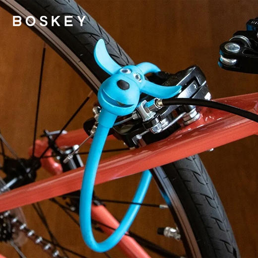 Doggy Lock 硅胶卡通小狗自行车锁 小狗饼干防盗钥匙扣插锁 商品图3