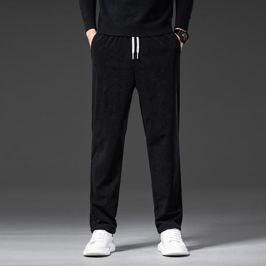 【圈】【新款DYG】大依优型大码休闲裤直筒灯芯绒长裤男舒适弹力休闲简约百搭加肥加大男装潮款 商品图2