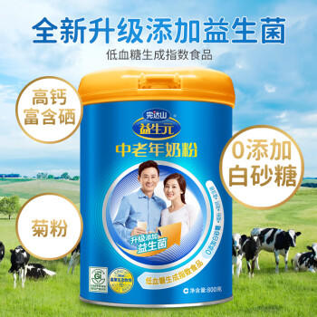 完达山中老年奶粉益生元富含硒钙生牛乳加工高蛋白质800g送礼送长辈 商品图0