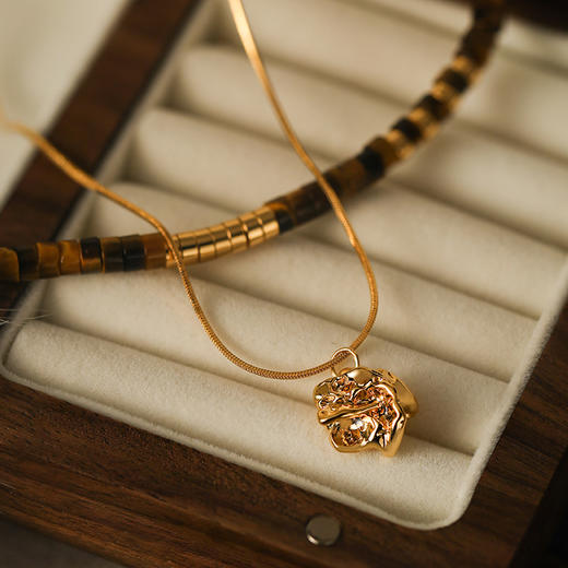 Manreya玛芮雅“荒原星野”虎眼石双层叠戴项链 商品图4