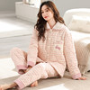 冬季新款【针织三层夹棉睡衣】加厚保暖 韩版宽松 家居服套装女 商品缩略图1