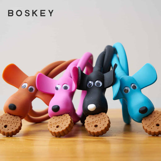 Doggy Lock 硅胶卡通小狗自行车锁 小狗饼干防盗钥匙扣插锁 商品图2