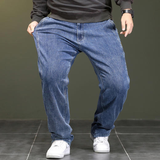 【圈】【新款DYG】大依优型大码牛仔裤直筒长裤男舒适弹力休闲商务简约百搭加肥加大男装 商品图2
