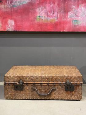 长方型藤条编老行李箱，顺丰包邮