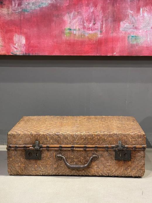 长方型藤条编老行李箱，顺丰包邮 商品图0