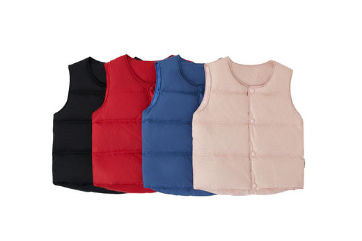 可嘟儿素色羽绒马甲四色可选 商品图1