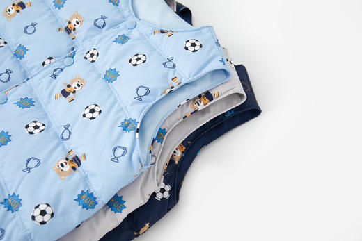 可嘟儿羽绒马甲足球印花三色可选 商品图2