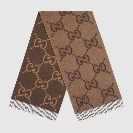 Gucci 双G提花山羊绒围巾 双面可用 5色可选 商品图7