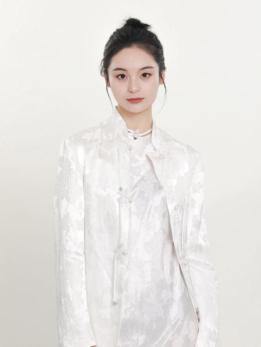 盛唐牡丹 |小立领盘扣新中式提花西装 商品图10